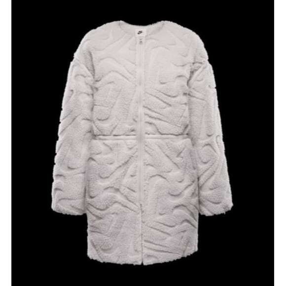 Nike Loose High-Pile Jacket 'Light Orewood Brown' (Women's L) FV8025-104 - Picture 1 of 13